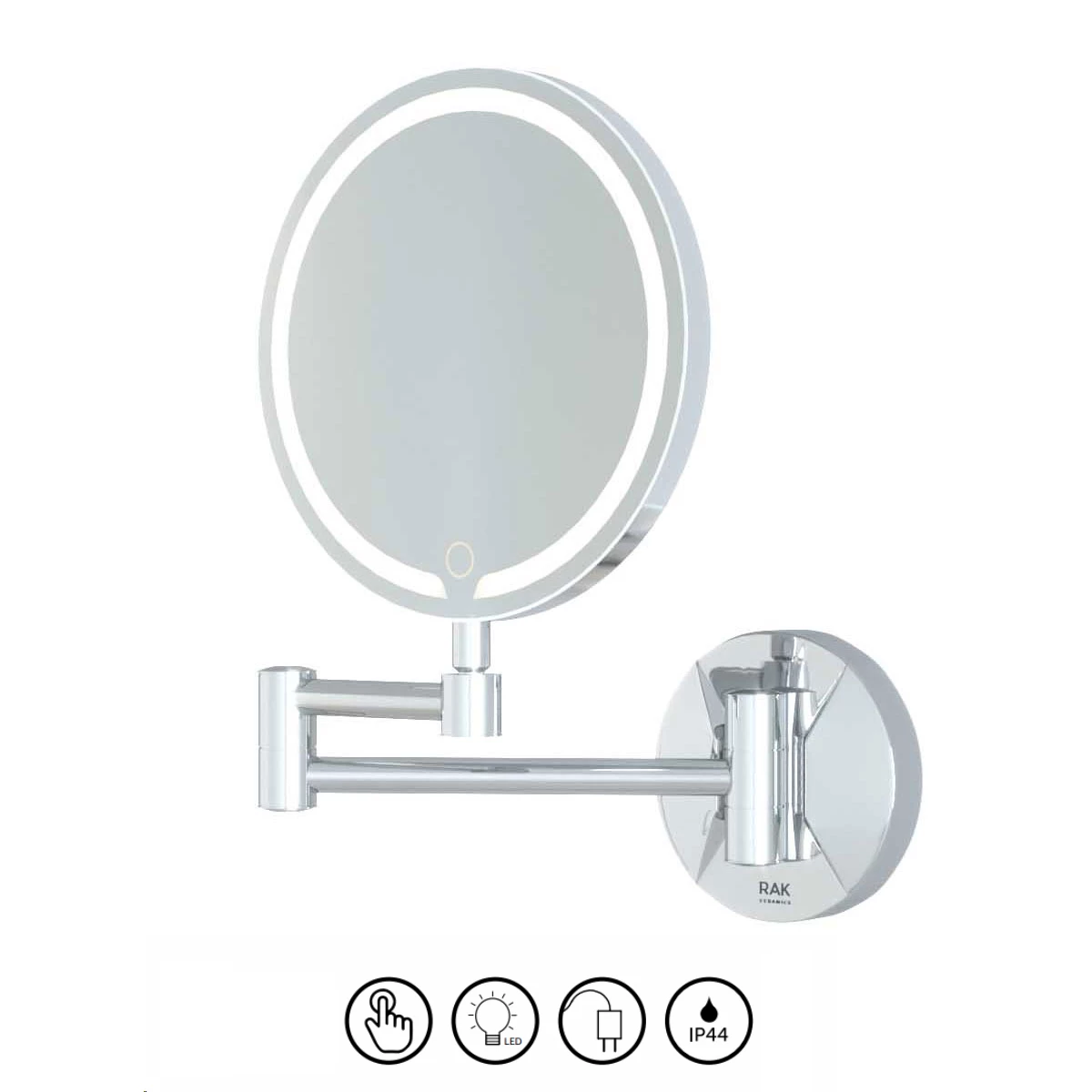 RAK Demeter Round LED 3x Magnifying Mirror With Switch 264mm H X 200mm W Illuminated 7 RAK Demeter Round LED 3x Magnifying Mirror With Switch 264mm H X 200mm W Illuminated - Image 5
