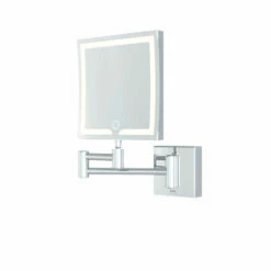 RAK Demeter Square LED 3x Magnifying Mirror With Switch 264mm H X 200mm W Illuminated -HEATANDPLUMB Sales rak ceramics demeter bathroom mirror rakdem5002 4
