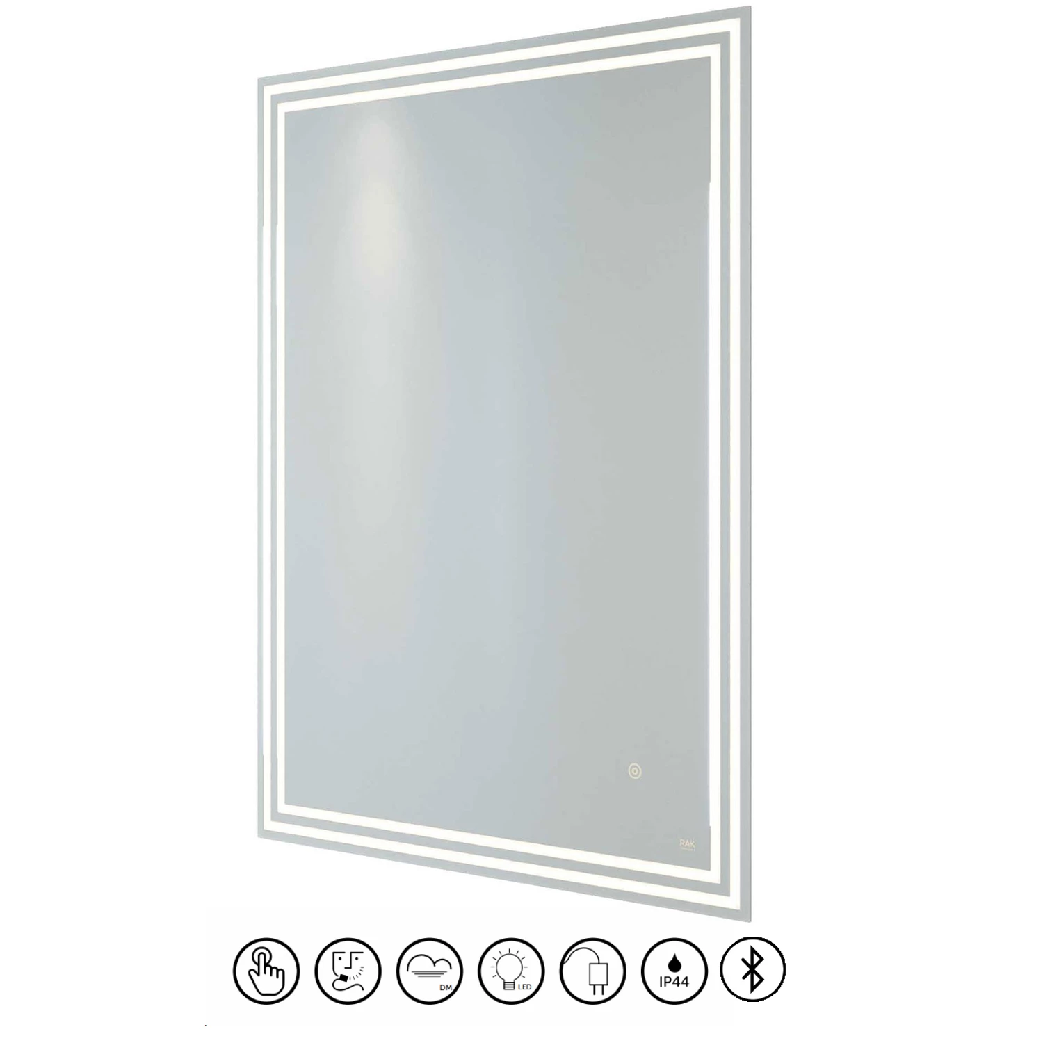 RAK Hermes Portrait LED Mirror With Switch And Demister Pad 800mm H X 600mm W Illuminated 9 RAK Hermes Portrait LED Mirror With Switch And Demister Pad 800mm H X 600mm W Illuminated - Image 7
