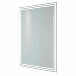RAK Hermes Portrait LED Bluetooth Mirror With Switch And Demister Pad 800mm H X 600mm W Illuminated -HEATANDPLUMB Sales rak ceramics hermes bathroom mirror rakher5002