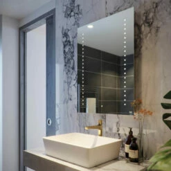 RAK Hestia LED Portrait Mirror With Switch And Demister Pad 800mm H X 600mm W Illuminated 14 RAK Hestia LED Portrait Mirror With Switch And Demister Pad 800mm H X 600mm W Illuminated -HEATANDPLUMB Sales rak ceramics hestia bathroom mirror rakhes5002 2