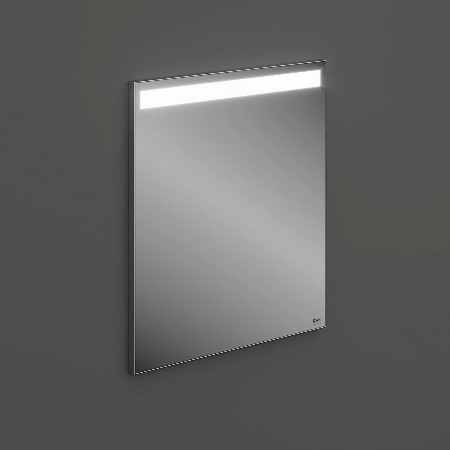 RAK Joy Wall Hung Bathroom Mirror With LED Mirror 680mm H X 600mm W 3 RAK Joy Wall Hung Bathroom Mirror With LED Mirror 680mm H X 600mm W