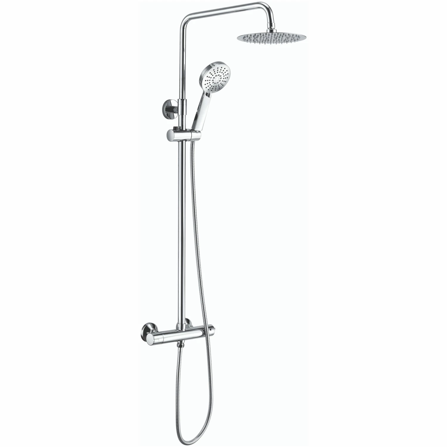 RAK Origin Thermostatic Round Bar Mixer Shower With Shower Kit + Fixed Head - Chrome 4 RAK Origin Thermostatic Round Bar Mixer Shower With Shower Kit + Fixed Head - Chrome - Image 2