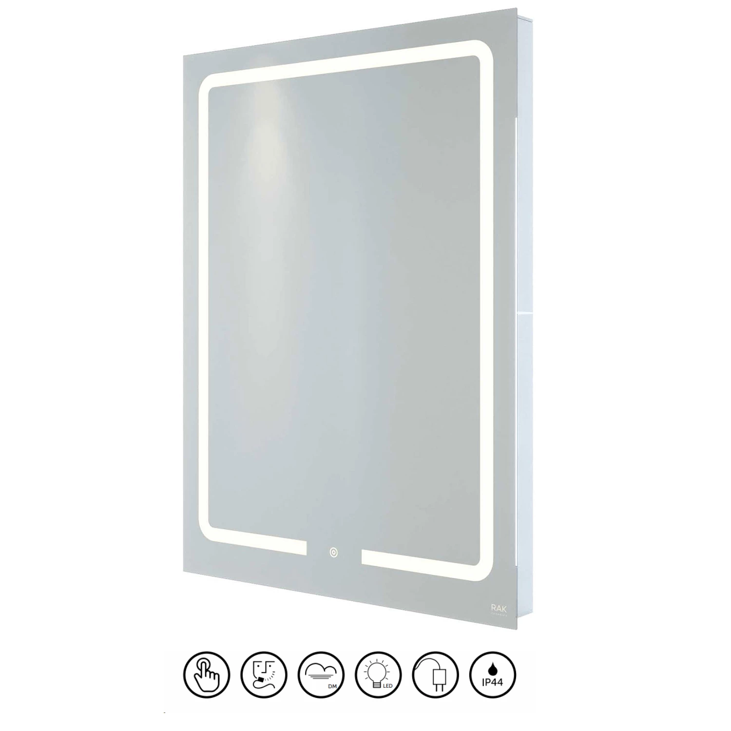 RAK Pegasus LED Portrait Mirror With Switch And Demister Pad 800mm H X 600mm W Illuminated 7 RAK Pegasus LED Portrait Mirror With Switch And Demister Pad 800mm H X 600mm W Illuminated - Image 5