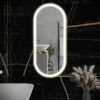 RAK Picture Oval LED Illuminated Bathroom Mirror With Demister Pad 1000mm H X 550mm W - Brushed Gold 2 RAK Picture Oval LED Illuminated Bathroom Mirror With Demister Pad 1000mm H X 550mm W - Brushed Gold -HEATANDPLUMB Sales rak ceramics picture bathroom mirror rakpicovbg5001 2