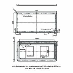 RAK Picture Soft LED Illuminated Bathroom Mirror With Demister Pad 600mm H X 1200mm W - Brushed Gold 5 RAK Picture Soft LED Illuminated Bathroom Mirror With Demister Pad 600mm H X 1200mm W - Brushed Gold -HEATANDPLUMB Sales rak ceramics picture bathroom mirror rakpicsfbg5004 3