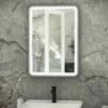 RAK Picture Soft LED Illuminated Bathroom Mirror With Demister Pad 800mm H X 600mm W - Brushed Nickel -HEATANDPLUMB Sales rak ceramics picture bathroom mirror rakpicsfbn5001 4