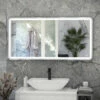 RAK Picture Soft LED Illuminated Bathroom Mirror With Demister Pad 600mm H X 1200mm W - Chrome -HEATANDPLUMB Sales rak ceramics picture bathroom mirror rakpicsfcp5003