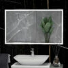RAK Picture Square LED Illuminated Bathroom Mirror With Demister Pad 600mm H X 1200mm W - Matt Black 2 RAK Picture Square LED Illuminated Bathroom Mirror With Demister Pad 600mm H X 1200mm W - Matt Black -HEATANDPLUMB Sales rak ceramics picture bathroom mirror rakpicsqmb5003