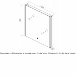 RAK Resort LED Mirror With Demister Pad And Shaver Socket 700mm H X 550mm W -HEATANDPLUMB Sales rak ceramics resort bathroom mirror rak5146rk57