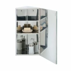RAK Riva Single Corner Cabinet With Mirrored Door 650mm H X 380mm W 8 RAK Riva Single Corner Cabinet With Mirrored Door 650mm H X 380mm W -HEATANDPLUMB Sales rak ceramics riva bathroom cabinet 12sl704hp