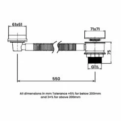 RAK Round Freeflow Overflow Bath Filler With Click Clack Waste - Chrome