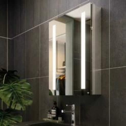 RAK Sagittarius 2-Door Mirrored Bathroom Cabinet 700mm H X 600mm W -HEATANDPLUMB Sales rak ceramics sagittarius bathroom cabinet raksag5001 2 1
