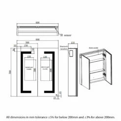 RAK Sagittarius 2-Door Mirrored Bathroom Cabinet 700mm H X 600mm W -HEATANDPLUMB Sales rak ceramics sagittarius bathroom cabinet raksag5002 1