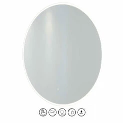 RAK Scorpio LED Round Mirror With Switch And Demister Pad 800mm H X 800mm W Illuminated -HEATANDPLUMB Sales rak ceramics scorpio bathroom mirror raksco5001 1 1