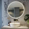 RAK Scorpio LED Round Mirror With Switch And Demister Pad 800mm H X 800mm W Illuminated -HEATANDPLUMB Sales rak ceramics scorpio bathroom mirror raksco5001 4