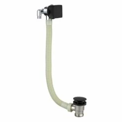 RAK Square Overflow Bath Filler With Waste - Black