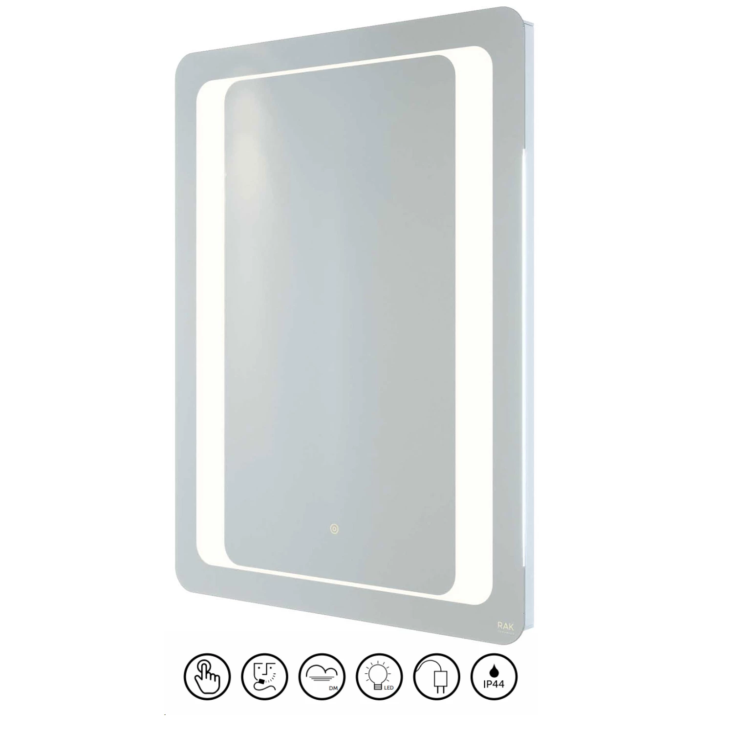 RAK Tanzanite LED Portrait Mirror With Switch And Demister Pad 800mm H X 600mm W Illuminated 6 RAK Tanzanite LED Portrait Mirror With Switch And Demister Pad 800mm H X 600mm W Illuminated - Image 4