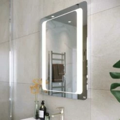 RAK Tanzanite LED Portrait Mirror With Switch And Demister Pad 800mm H X 600mm W Illuminated 11 RAK Tanzanite LED Portrait Mirror With Switch And Demister Pad 800mm H X 600mm W Illuminated -HEATANDPLUMB Sales rak ceramics tanzanite bathroom mirror raktan5001 3