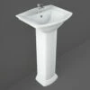 RAK Washington Basin And Full Pedestal 460mm Wide - 1 Tap Hole 2 RAK Washington Basin And Full Pedestal 460mm Wide - 1 Tap Hole -HEATANDPLUMB Sales rak ceramics washington basin was46bs1 waspeds 1