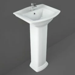 RAK Washington Basin And Full Pedestal 460mm Wide - 1 Tap Hole