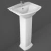 RAK Washington Basin And Full Pedestal 560mm Wide - 1 Tap Hole 2 RAK Washington Basin And Full Pedestal 560mm Wide - 1 Tap Hole -HEATANDPLUMB Sales rak ceramics washington basin was56bs1 waspeds 1