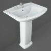 RAK Washington Basin And Full Pedestal 650mm Wide - 1 Tap Hole 1 RAK Washington Basin And Full Pedestal 650mm Wide - 1 Tap Hole -HEATANDPLUMB Sales rak ceramics washington basin was65bs1 waspedl 1