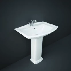 RAK Washington Basin And Semi Pedestal 760mm Wide - 1 Tap Hole