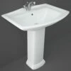 RAK Washington Basin And Full Pedestal 760mm Wide - 1 Tap Hole -HEATANDPLUMB Sales rak ceramics washington basin was76bas1 waspedl 2