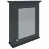 RAK Washington Mirrored Bathroom Cabinet 650mm W X 750mm H - Black