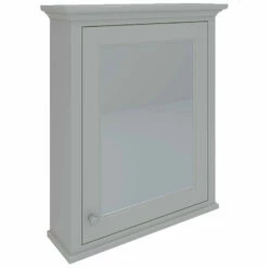 RAK Washington Mirrored Bathroom Cabinet 650mm W X 750mm H - Greige