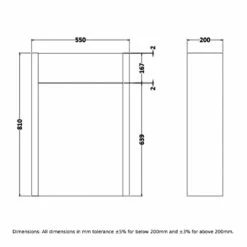 RAK Washington Back To Wall WC Unit 550mm Wide - White