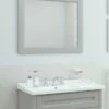 RAK Washington Framed Bathroom Mirror - 650mm H X 585mm W - Greige 2 RAK Washington Framed Bathroom Mirror - 650mm H X 585mm W - Greige -HEATANDPLUMB Sales rak ceramics washington bathroom mirror rakwmr120503 3 1