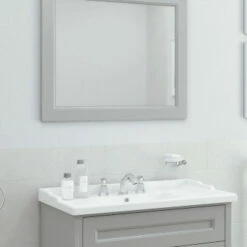 RAK Washington Framed Bathroom Mirror - 650mm H X 585mm W - Grey