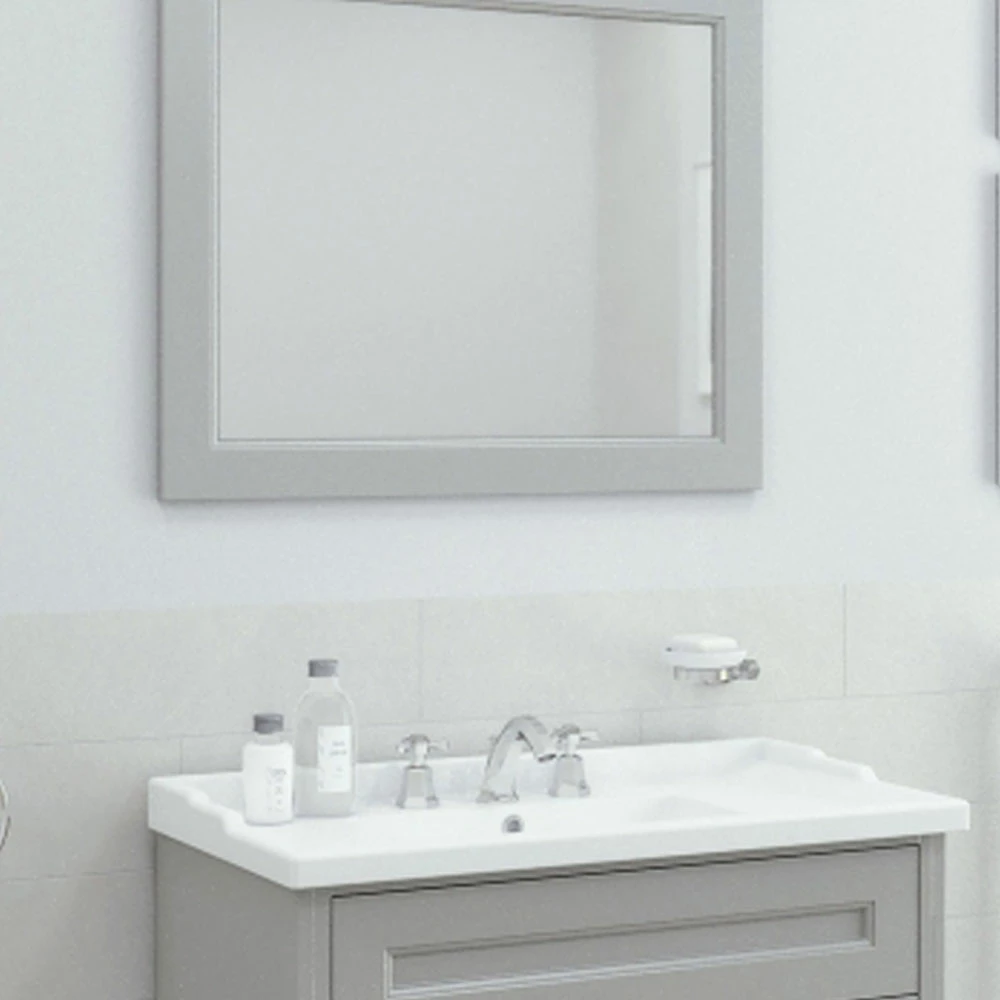 RAK Washington Framed Bathroom Mirror - 650mm H X 585mm W - Cappuccino 5 RAK Washington Framed Bathroom Mirror - 650mm H X 585mm W - Cappuccino - Image 3