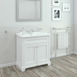 RAK Washington Framed Bathroom Mirror - 650mm H X 785mm W - White