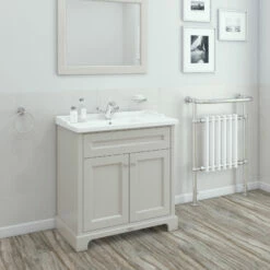 RAK Washington Framed Bathroom Mirror - 650mm H X 785mm W - Grey