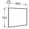 Roca Victoria-N Bathroom Mirror 700mm H X 600mm W 1 Roca Victoria-N Bathroom Mirror 700mm H X 600mm W -HEATANDPLUMB Sales roca victoria n bathroom mirror 812331406