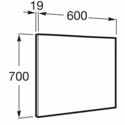 Roca Victoria-N Bathroom Mirror 700mm H X 600mm W