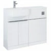 Royo Linea Combination Unit With Basin And Worktop 1000mm Wide LH - White 1 Royo Linea Combination Unit With Basin And Worktop 1000mm Wide LH - White -HEATANDPLUMB Sales royo linea bathroom furniture ro167002 ro167006 2