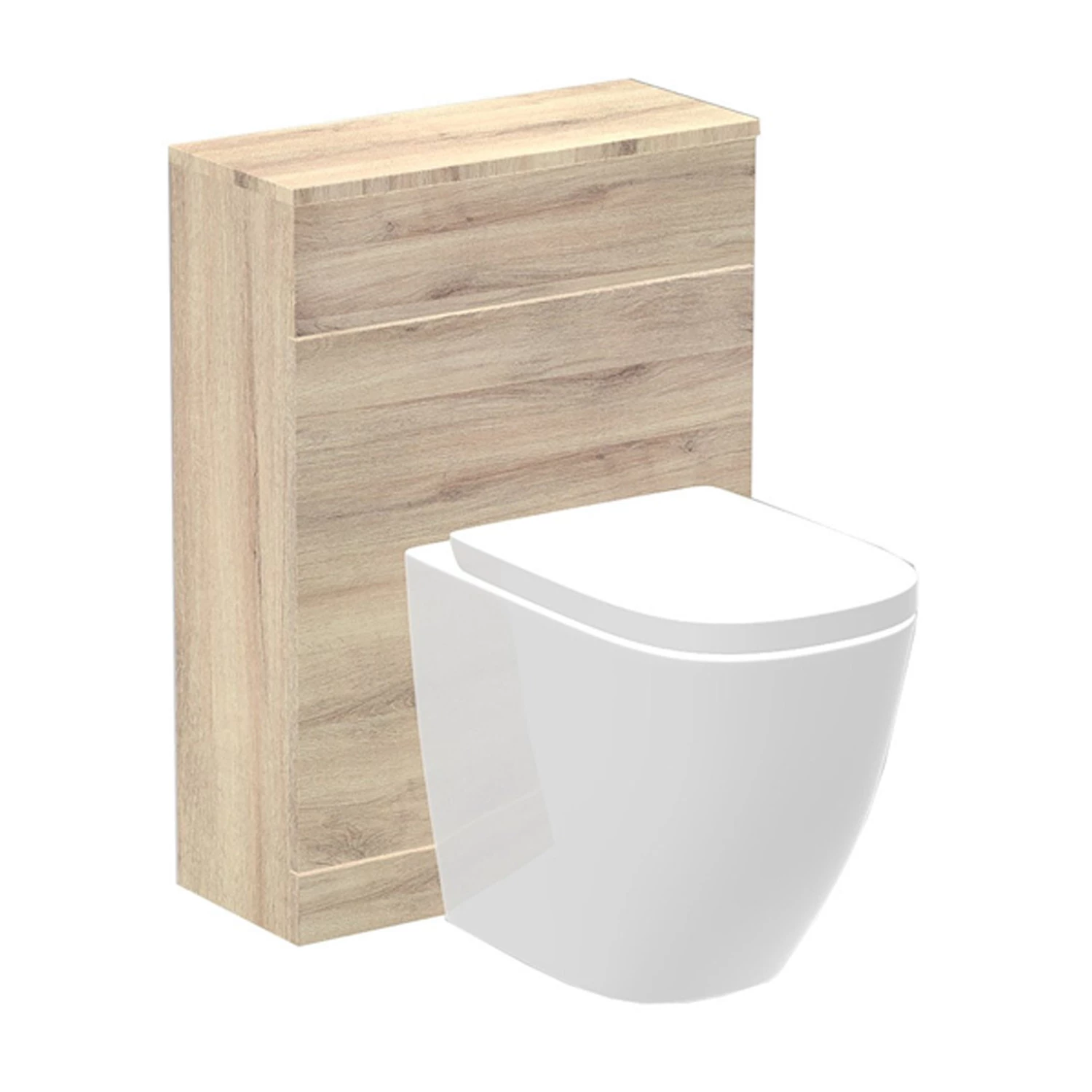 Royo Vitale Back To Wall Toilet WC Unit 600mm Wide - Light Oak 4 Royo Vitale Back To Wall Toilet WC Unit 600mm Wide - Light Oak - Image 2