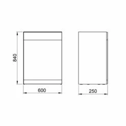 Royo Vitale Back To Wall Toilet WC Unit 600mm Wide - Gloss White