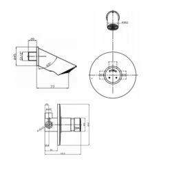 Sagittarius Concealed Non Concussive Mixer Shower Set - Chrome