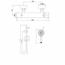 Sagittarius Sirio Bar Mixer Shower With Shower Kit - Chrome