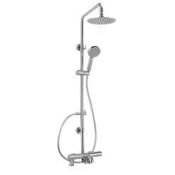 Sagittarius Xanda Thermostatic Bath Shower Mixer With Riser Kit And Fixed Head - Chrome 7 Sagittarius Xanda Thermostatic Bath Shower Mixer With Riser Kit And Fixed Head - Chrome -HEATANDPLUMB Sales sagittarius xanda complete mixer shower xa 298 c