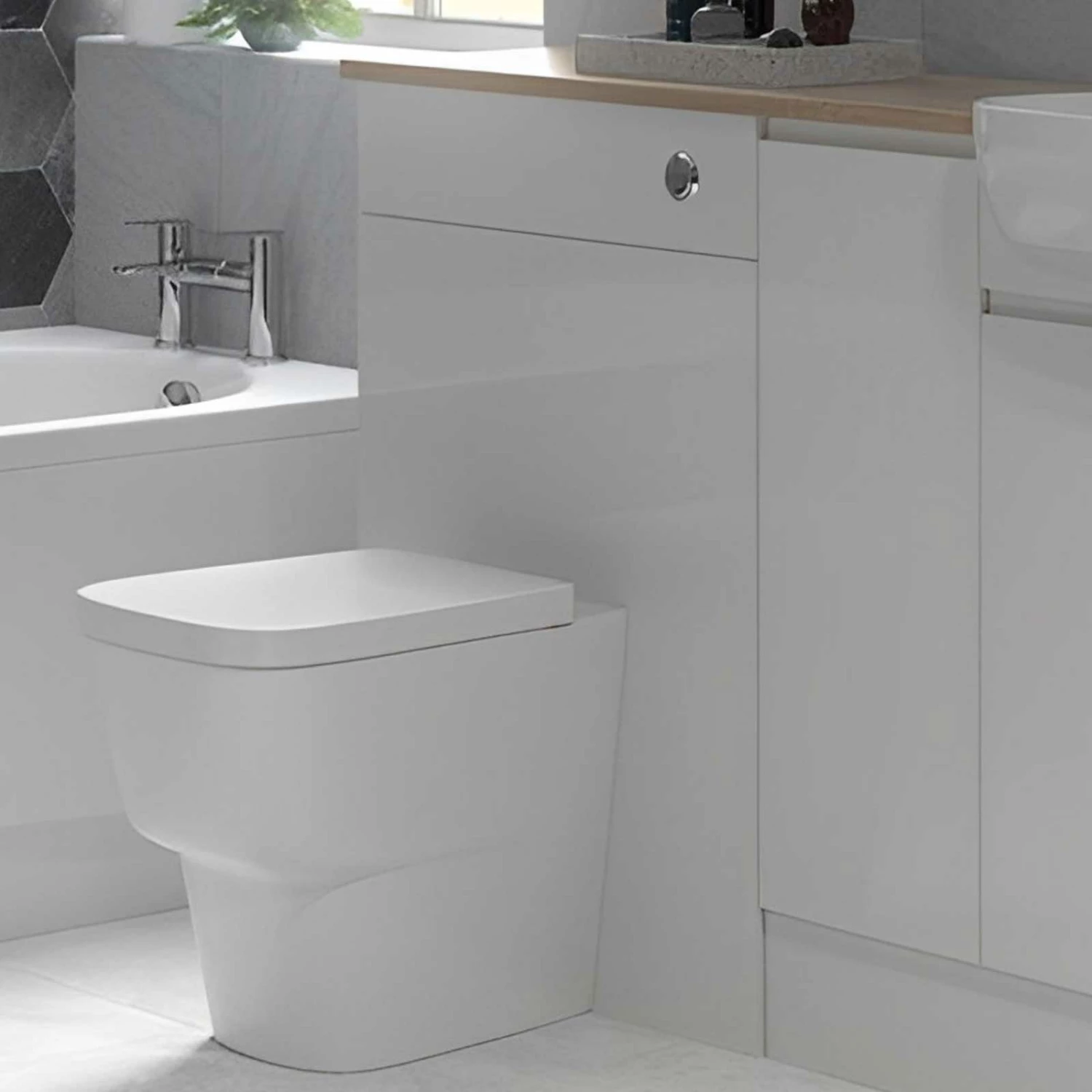 Signature Bergen Back To Wall WC Toilet Unit 600mm Wide - Pearl Grey Gloss 5 Signature Bergen Back To Wall WC Toilet Unit 600mm Wide - Pearl Grey Gloss - Image 3