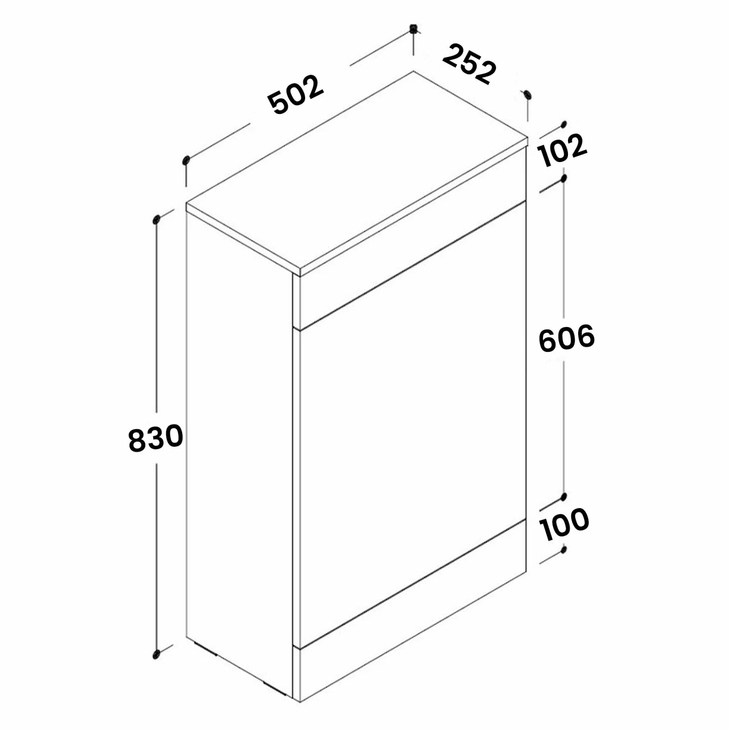 Signature Aalborg Back To Wall WC Toilet Unit 500mm Wide - Grey Gloss 3 Signature Aalborg Back To Wall WC Toilet Unit 500mm Wide - Grey Gloss