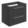 Signature Aalborg Wall Hung 2-Drawer Vanity Unit 590mm Wide - Anthracite Gloss 2 Signature Aalborg Wall Hung 2-Drawer Vanity Unit 590mm Wide - Anthracite Gloss -HEATANDPLUMB Sales signature aalborg vanity unit dift2116
