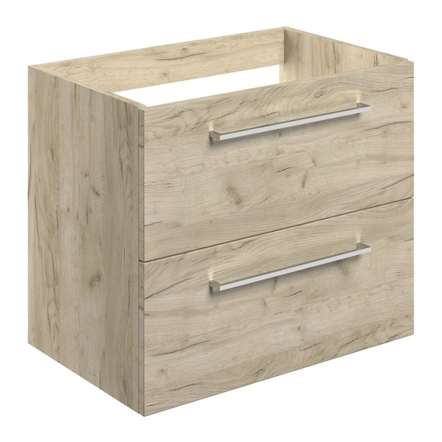 Signature Aalborg Wall Hung 2-Drawer Vanity Unit 590mm Wide - Oak 4 Signature Aalborg Wall Hung 2-Drawer Vanity Unit 590mm Wide - Oak - Image 2