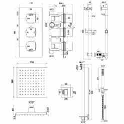 Signature Advance Thermostatic Triple Concealed Mixer Shower With Shower Kit + Fixed Shower Head - Chrome